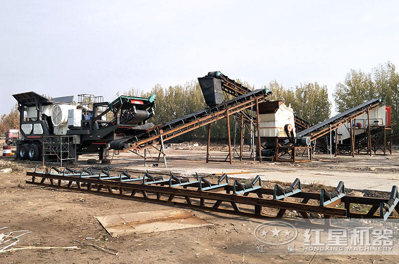 反击破在建制砂生产线实拍 反击破在建制砂生产线实拍
