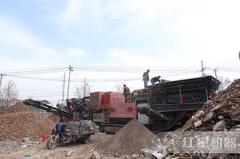 履带移动制砂机处理建筑现场 履带移动制砂机处理建筑现场