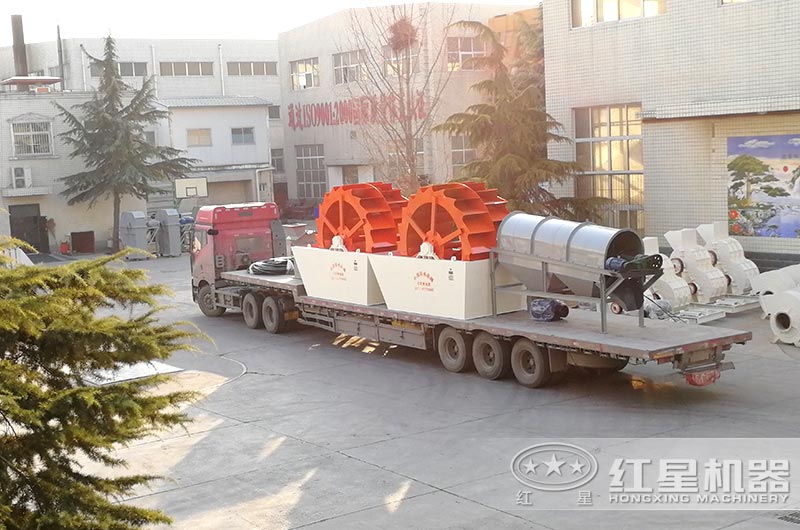 一套洗砂设备发往河南周口 一套洗砂设备发往河南周口
