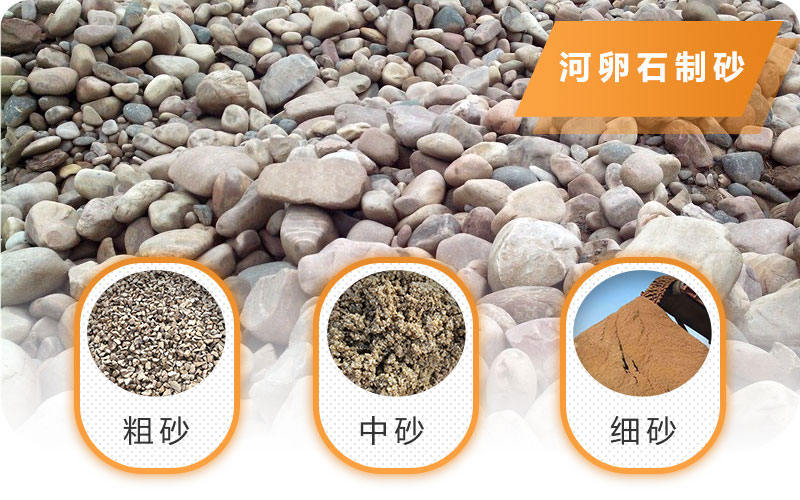 鹅卵石制砂前后对比图片 鹅卵石制砂前后对比图片